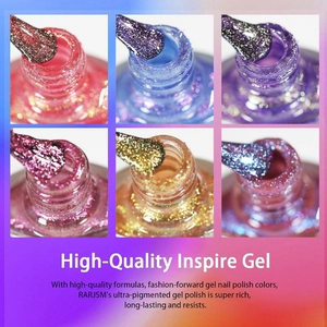 Coffret vernis à ongles caméléon pailleté avec six couleurs vives et brillance intense