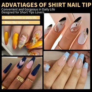 Grille de quatre modèles de nail art incluant styles français et motifs floraux variés