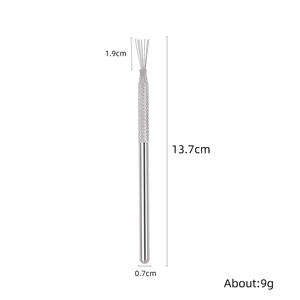 Multi-head stainless steel nail art dotting tool with seven flexible steel needles