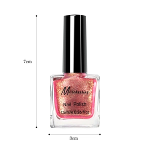 Vernis à ongles caméléon pailleté en flacon 7,5ml avec finition rose brillant