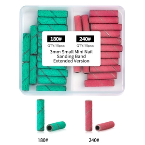 3mm small mini nail sanding band extended version with stainless steel shaft