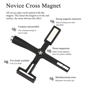 Five-in-one cross cat eye magnetic nail tool for professional diverse manicures