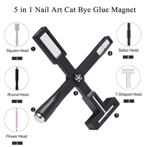 5-in-1 multi-functional nail magnet tool for creating various cat eye gel polish effects