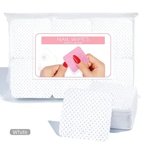 Salviette per unghie bianche senza pelucchi confezione da 300 pezzi 5x5cm