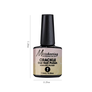 7.5ml crackle gel nail polish in white bottle for marble effect UV LED manicure