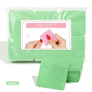 Fusselfreie grüne 5x5cm Nagelpads mit Wabenprägung zur Kleber- und Lackentfernung