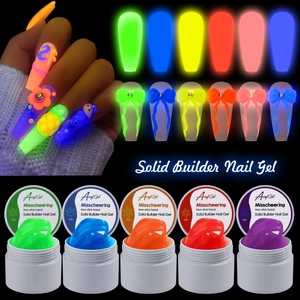 Solid Builder Nail Gel Luminous Nightglow Non Stick UV Extension Carving Modeling Manicure Professional