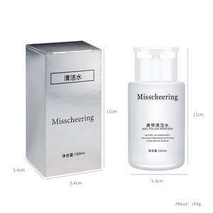 160ml Nail Cleanser Liquid in white pump bottle with silver box for professional salon use