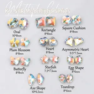 Nail Art Rhinestones K9 Glass Crystal Aurora Symphony Mixed Shapes Pointed Bottom Charms Decoration DIY