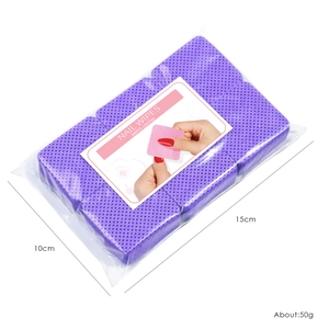 300 salviette per unghie viola senza pelucchi per pulizia e rimozione, 5x5cm