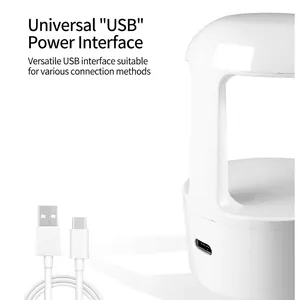 Mini UV LED nail lamp with USB-C charging cable for quick drying manicures