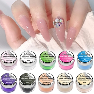 Set polvere acrilica per unghie Misscheering 10 colori per estensione e decorazione in 28g