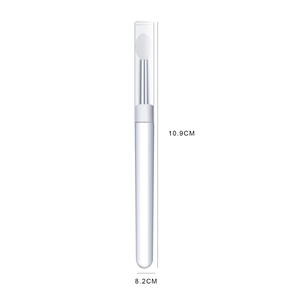 Detailed view of nail silicone applicator tool showing 10.9cm length and matte white handle