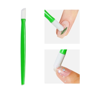 Dual-function silicone nail stamper tool for pattern embossing and sequin application