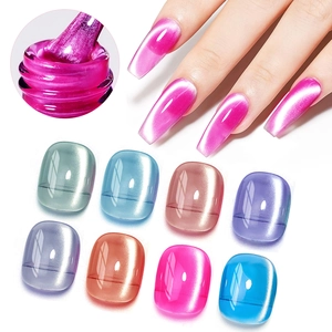 Cat eye magnetic nail polish set with velvet metallic luster and multiple colors