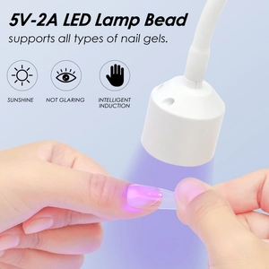 Mini portable USB LED nail lamp for curing gel polish with non-dazzling sunlight light