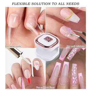 Portable mini UV LED nail lamp in white with rose gold trim for gel polish and art