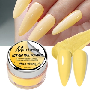 Polvere acrilica giallo neon AC41 per estensioni 3D e dettagli artistici delle unghie