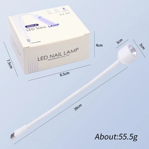 Mini USB LED nail lamp with 30cm flexible hose and white portable light for manicures
