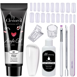 Kit Gel Per Extension Unghie Acrilico Polygel Slip Solution Stampi Pennello Lima Strumenti Per Manicure Professionali DIY