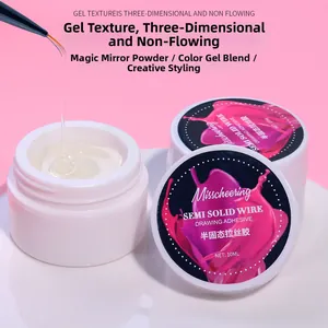 Gros plan du gel à ongles semi-solide 10ml avec une texture visqueuse et épaisse