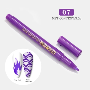 Detail macro view of purple nail art graffiti pen 07 with 3.5g ink capacity