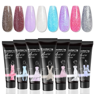 Nagelverlenging Gel Glitter Acryl Poly Lak Voor Manicure Professionele UV LED Uitharding Opbouw Kunst