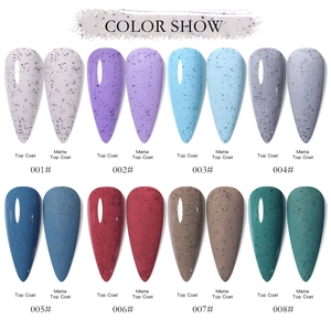 Sea salt sand nail polish gel set featuring 8 colors in matte and glossy finishes