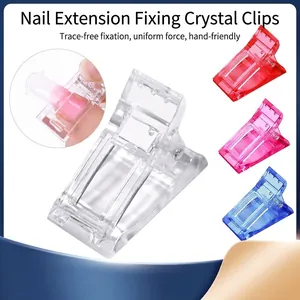 Polygel Nail Extension Clips Clear Plastic Shaping Fixing Tool For Finger Manicure DIY Art Salon Reusable