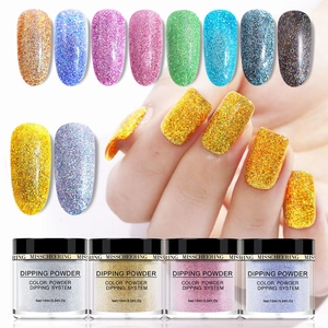 Nail Dipping Powder Glitter Holographic Shimmer Manicure Dust For DIY Salon Art Decoration Professional