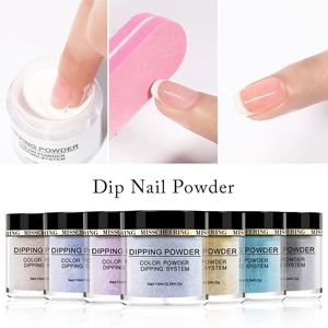 MISSCHEERING 7-color glitter dipping powder set for nails professional manicure finish