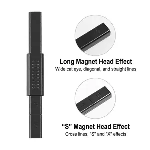 Professional dual-head magnetic nail art tool for cat-eye gel polish effects