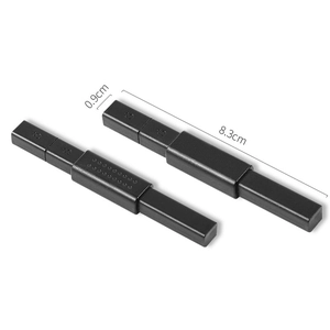 Dual-piece cat eye magnetic nail tool with S-marked blocks for artistic manicures