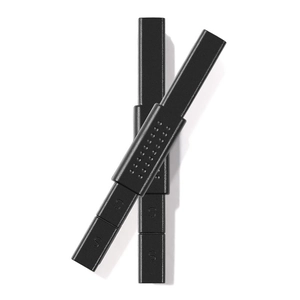 Dual-piece set of black cat eye nail magnets with non-slip texture and matte finish