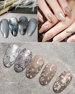 Detail showing metallic gel paint styles including silver lines and 3D floral relief