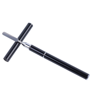 Macro view of a black and silver dual-ended dual-purpose dual-use dual-ended dual-purpose dual-use nail gel spat