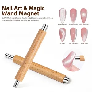 Magnetstab für Cat-Eye-Nagellack mit Holzgriff für verschiedene professionelle Nageldesigns