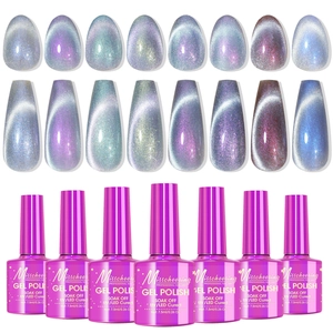 Coffret de 7 vernis à ongles magnétique œil de chat et nuancier dans les tons violets
