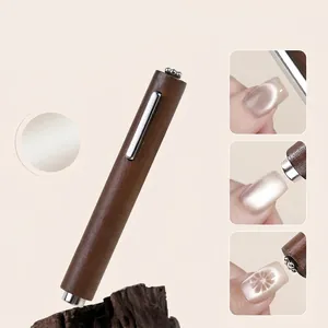 3-in-1 Nagelmagnet-Werkzeug aus Holzmaserung mit dreifacher Magnetkraft für Cat-Eye-Design