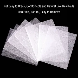 Fiberglass silk nail extension sheets for reinforcement with pre-cut curved lines