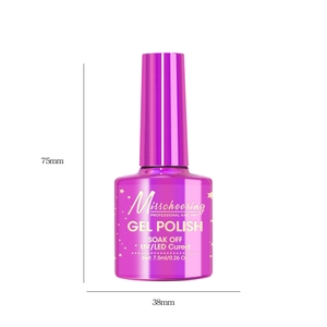 Flacon de vernis gel magnétique œil de chat magenta 7,5 ml avec étiquettes UV/LED