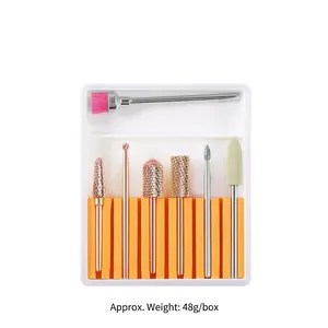7-delige Russische manicure boorset GH-10 met reinigingsborstel en metalen slijpkoppen