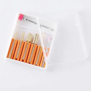Professionele nagelfrees set met keramische en legering koppen in opbergdoos
