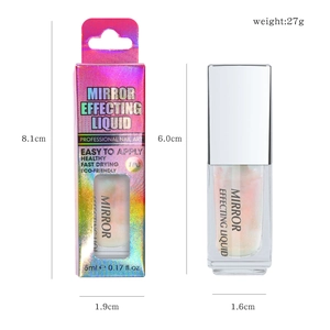 Flüssiges Spiegel-Nagelpulver 5ml mit holografischer Box und genauen Abmessungen
