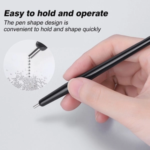 Stylo magnétique de précision pour perles de nail art avec un embout métallique