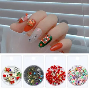 Nail Art Decorations Mixed Alloy Charms Resin Rhinestones Faux Artificial Pearls Christmas Halloween Theme DIY Manicure Ornaments