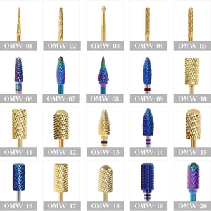20-piece set of professional tungsten steel nail drill bits for manicure and pedicure