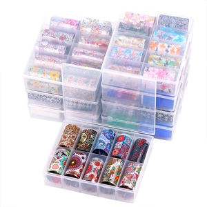 Set di rotoli di pellicola per nail art da 10 griglie con motivi mandala e fiori colorati