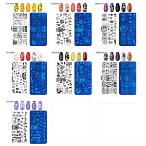 Christmas and Halloween nail art stamping plate set with snowflake and pumpkin patterns