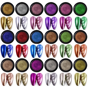 Solid Nail Chrome Powder Metallic Mirror Effect Titanium Pigment Professional Manicure Decor High Shine